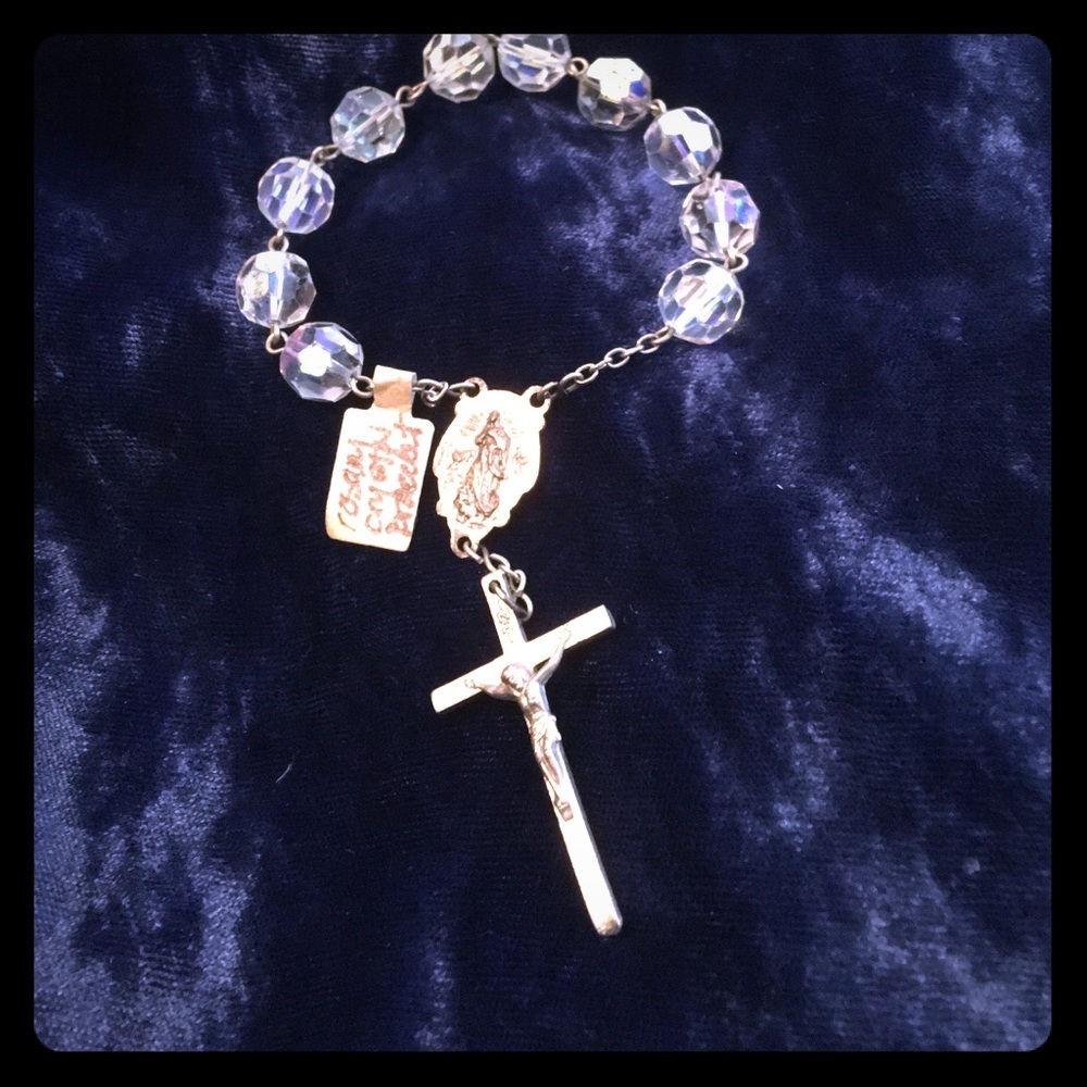 Beautiful Crystal Crucifix Bracelet